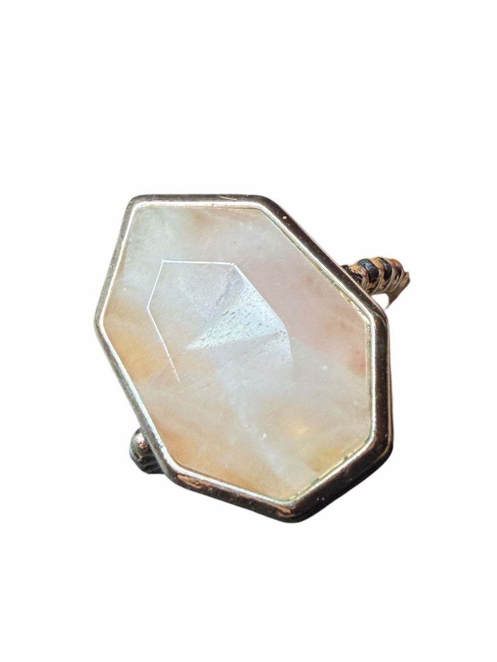 Avon Pink Hope Rose‎ Quartz statement ring size 10